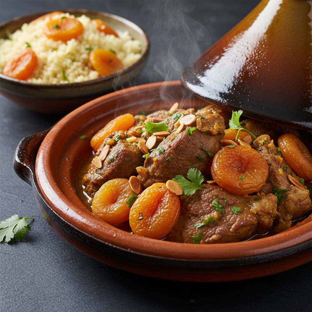Tajine d'Agneau aux Abricots Secs