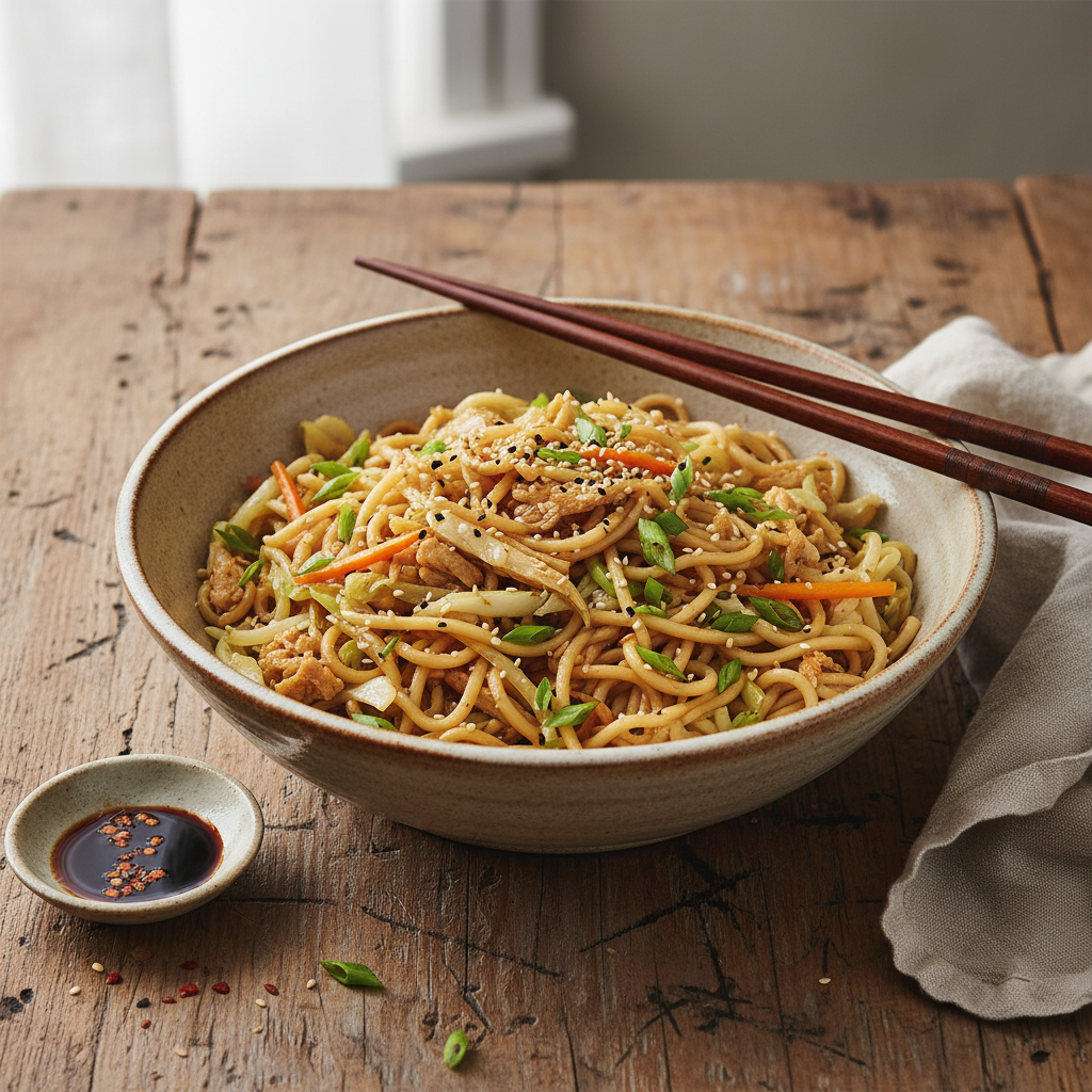 Riz sauté simple aux nouilles