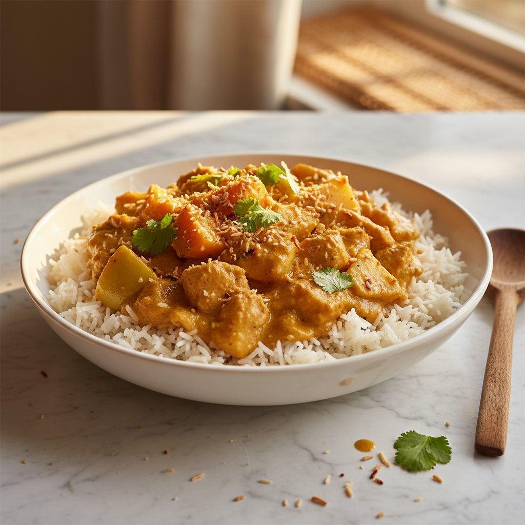 Curry de Poire et Pomme Rapide