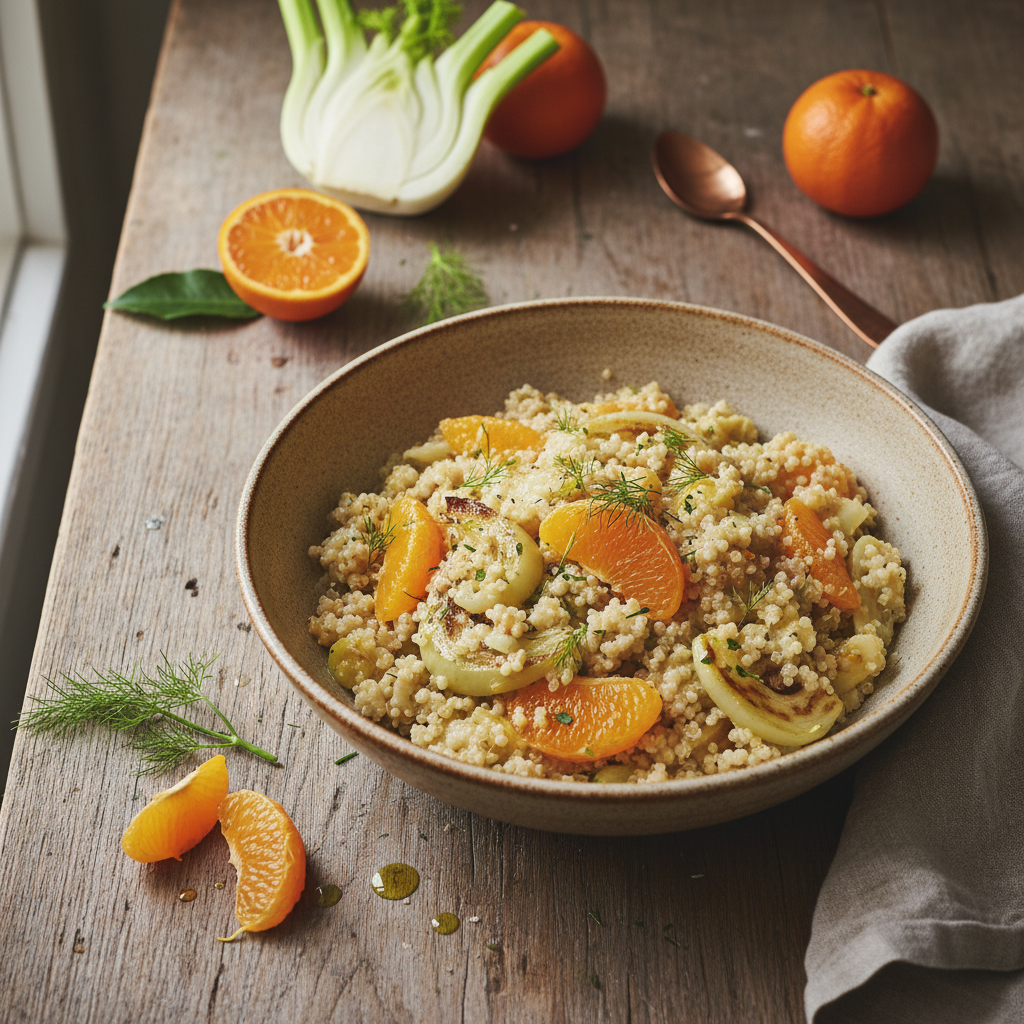 Risotto de Quinoa aux Clémentines et Fenouil