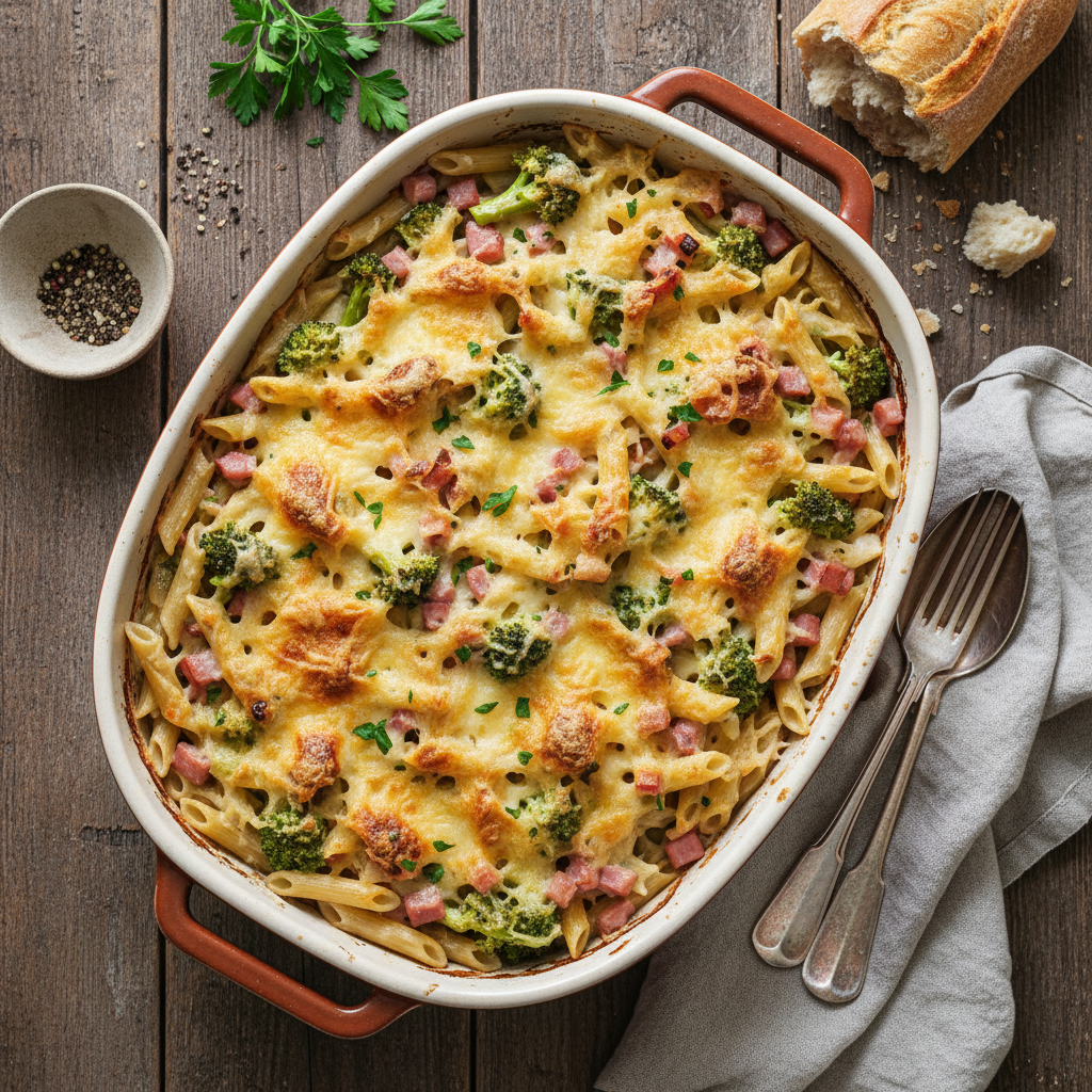 Pâtes au Brocoli et Jambon