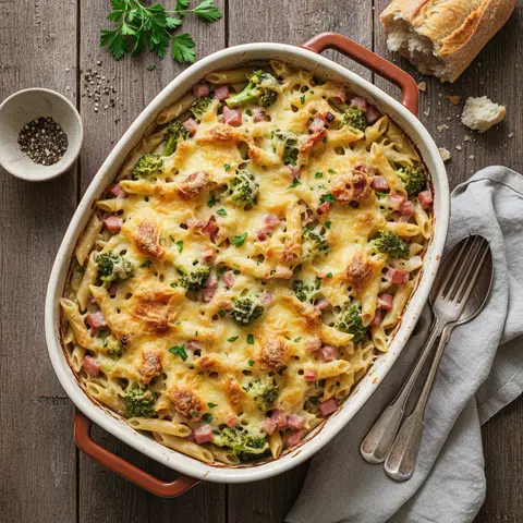 Pasta with Broccoli and Ham