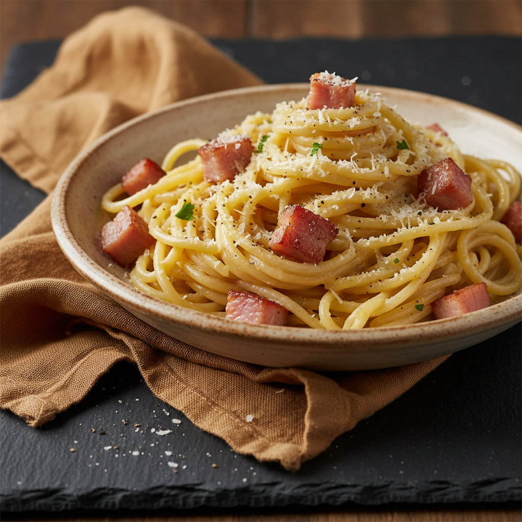 Pâtes à la Carbonara Simplifiée