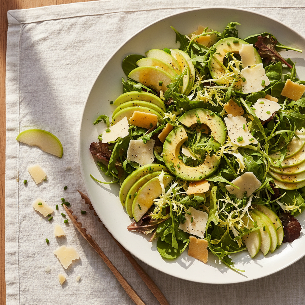 Salade Composée : Pommes, Avocats et Comté
