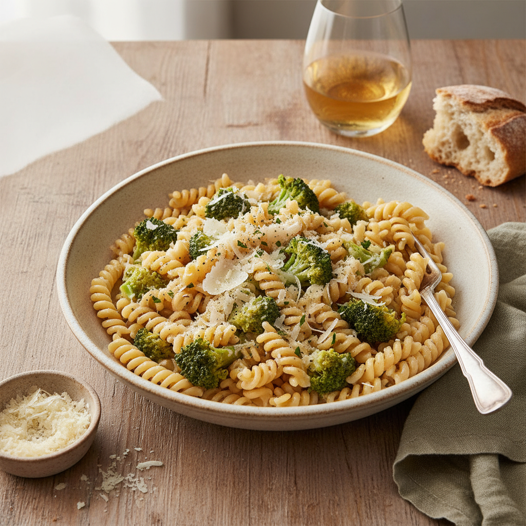 Pâtes au Parmesan et Brocoli