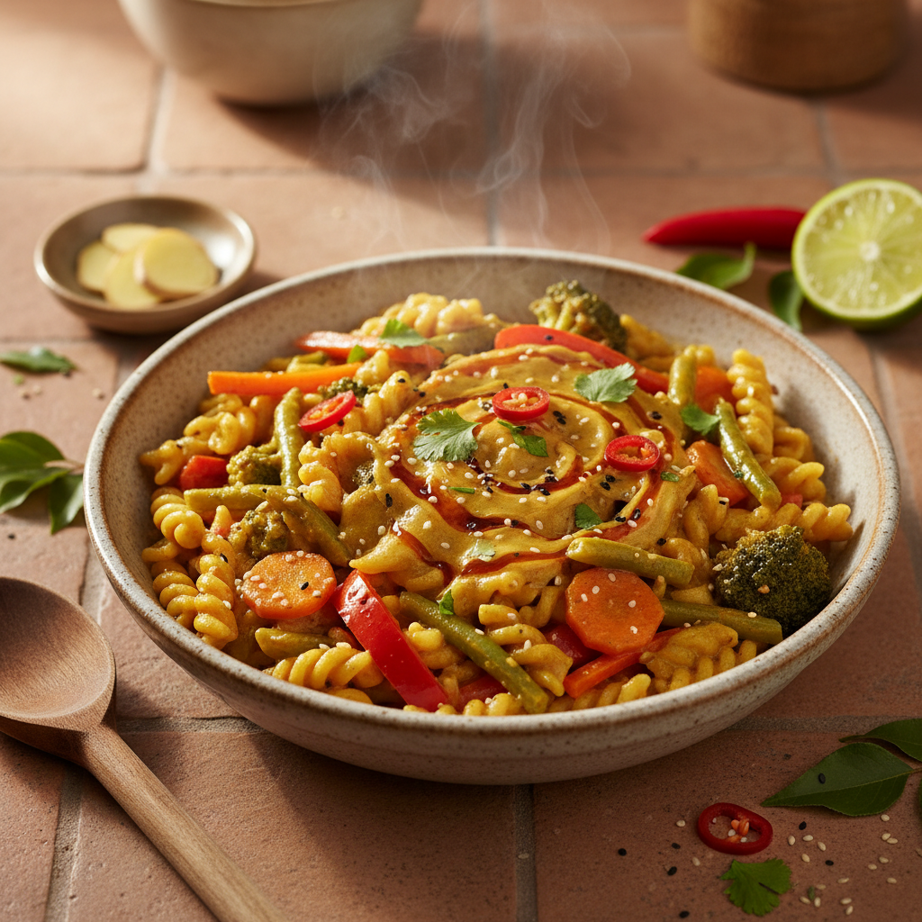 Curry de Légumes aux Pâtes