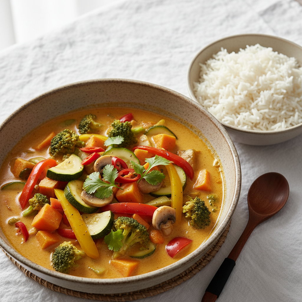 Curry Thaï de Légumes au Lait de Coco