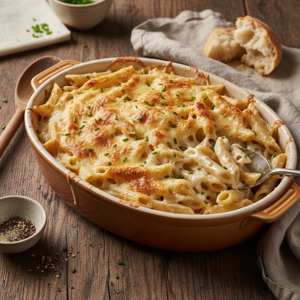 Penne à la Crème et Gruyère