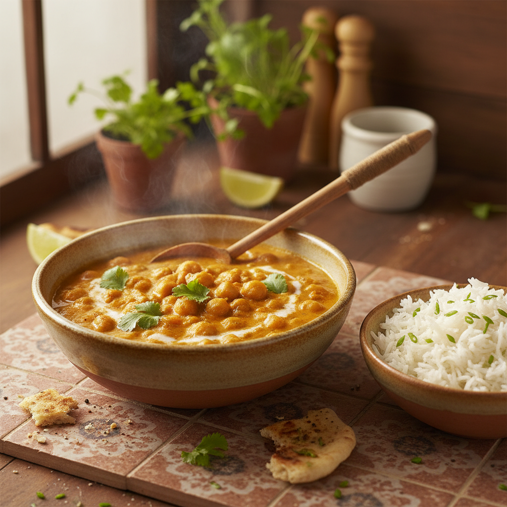 Curry de Pois Chiches et Lait de Coco