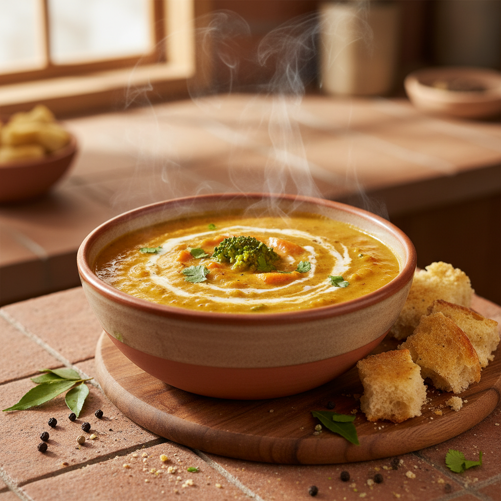 Soupe Curry Carotte et Brocoli
