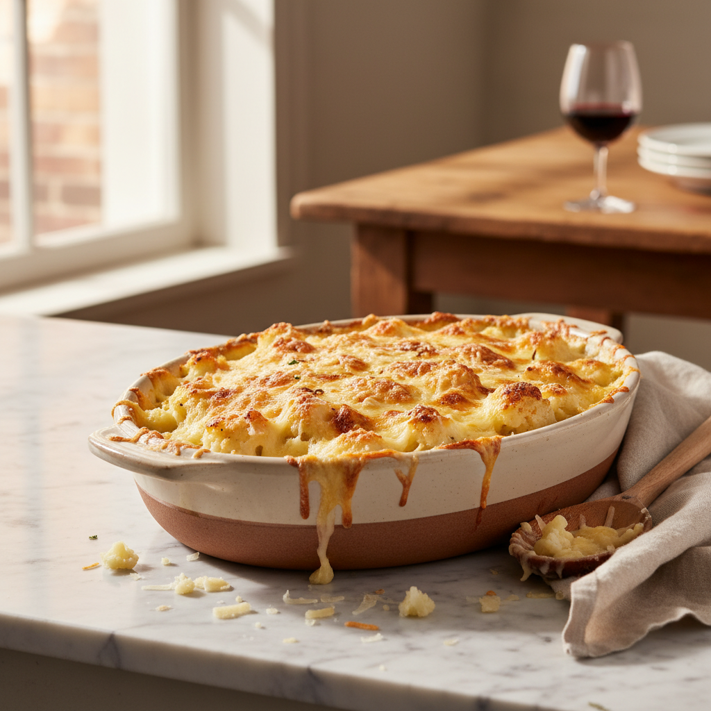 Gratin de Chou-fleur aux Deux Fromages