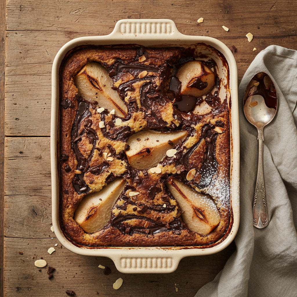 Gratin de poires au chocolat