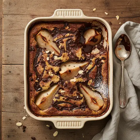 Pear and Chocolate Gratin