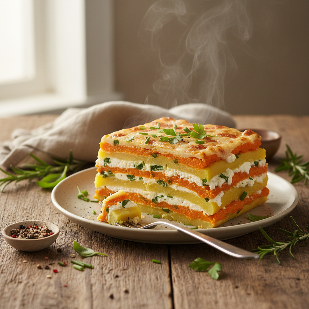 Gâteau de Légumes Layered à la Italienne avec Fromage