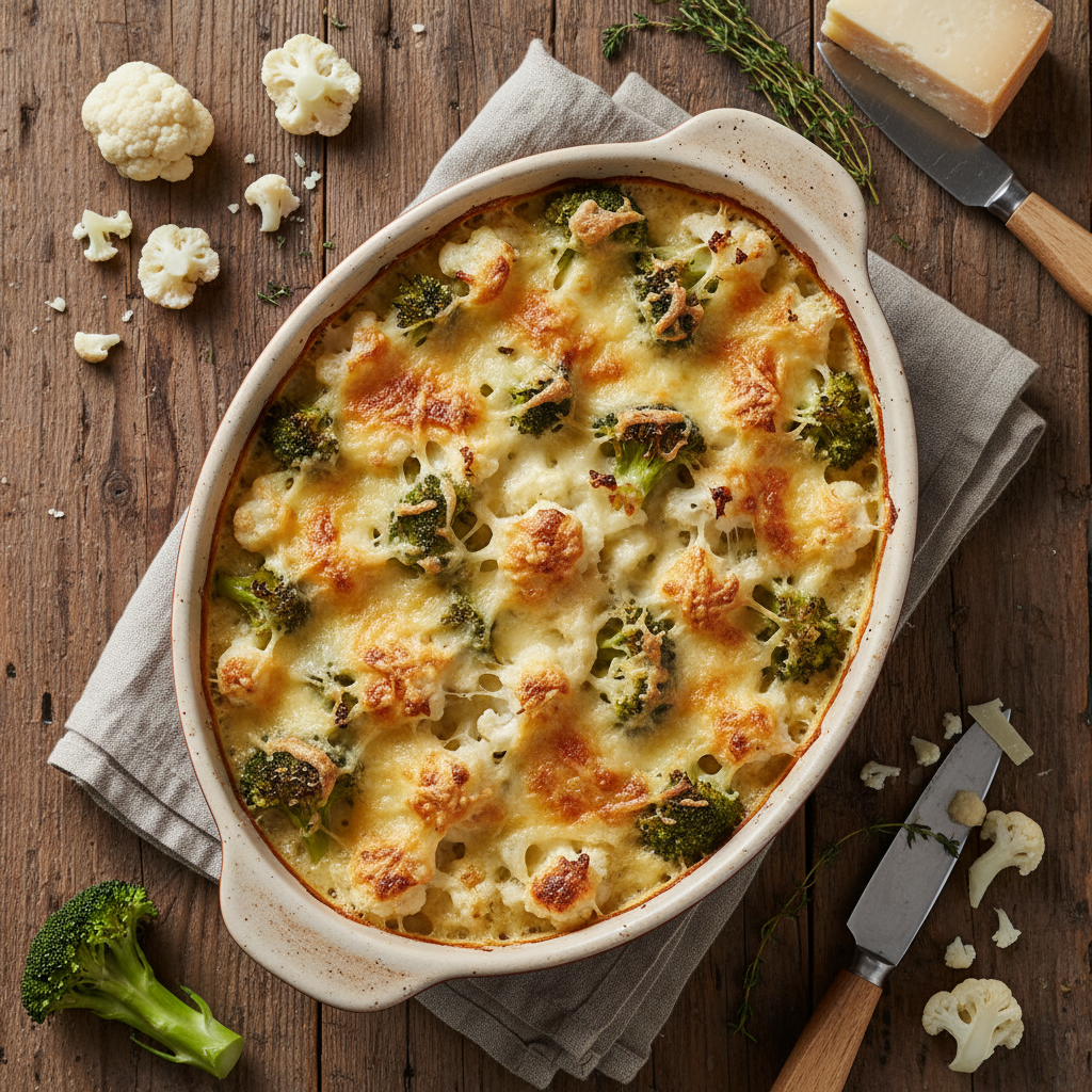 Gratin de Chou-fleur et Brocoli