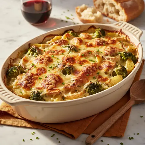 Broccoli and Potato Gratin with Gruyère