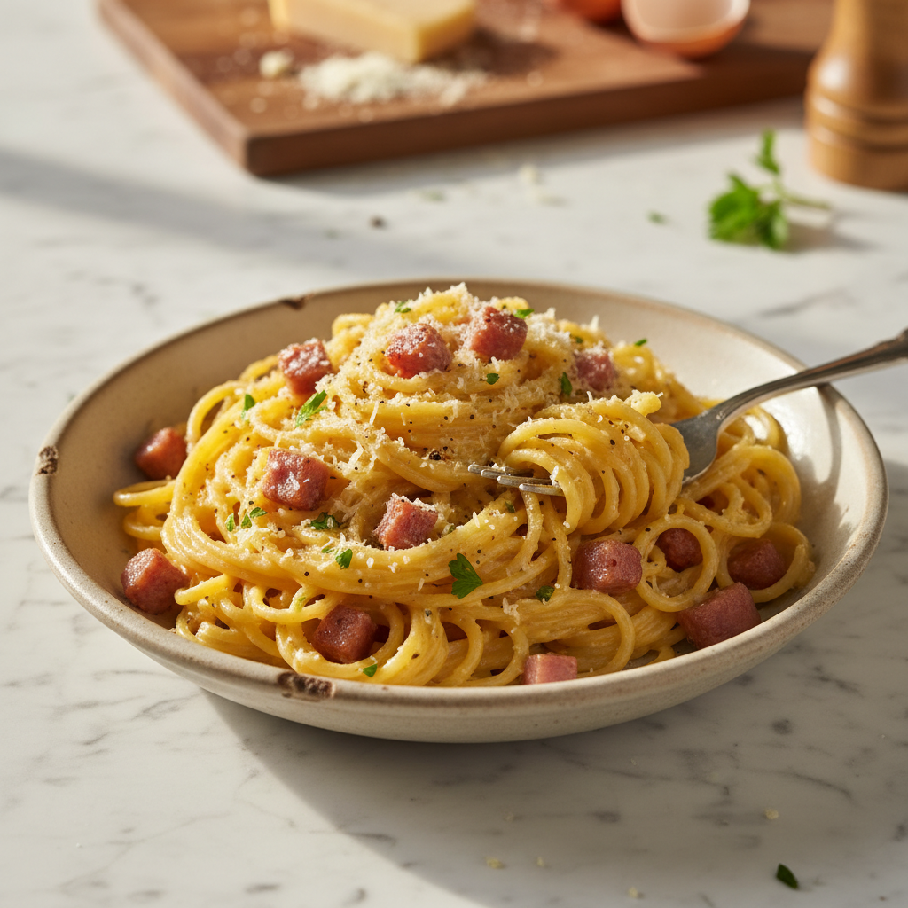 Pâtes Carbonara Simplifiée
