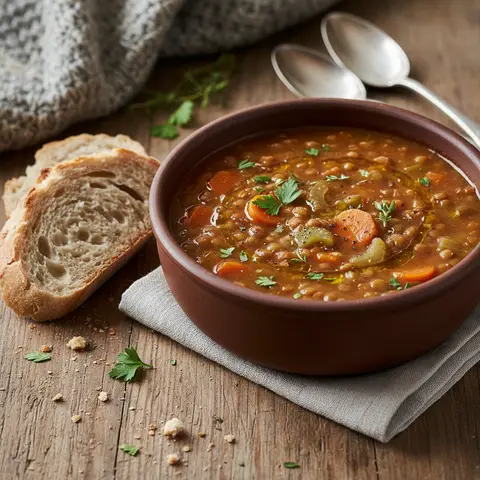 Lentil and Seasonal Vegetable Soup