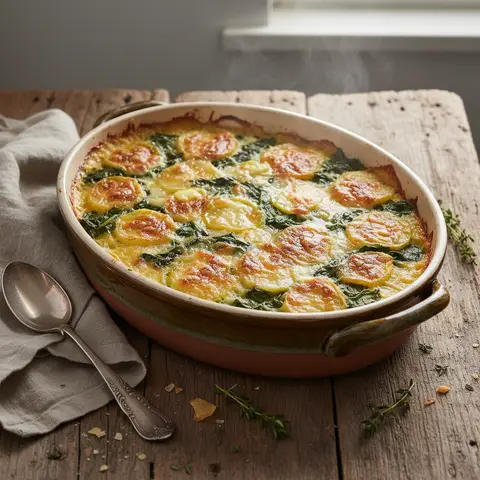 Potato and Spinach Gratin