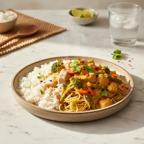 Asiatisches Hähnchen-Gemüse-Curry
