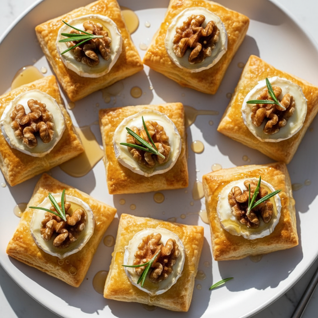 Feuilletés chèvre & noix miel romarin