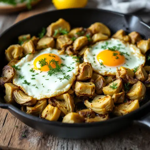 Artichauts Sautés aux Œufs et Citron (Turque)