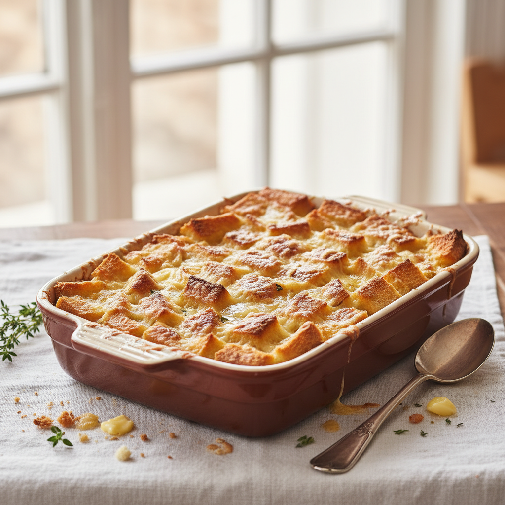 Gratin de Pain de Mie au Gruyère