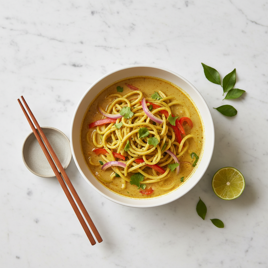 Curry de Nouilles aux Légumes
