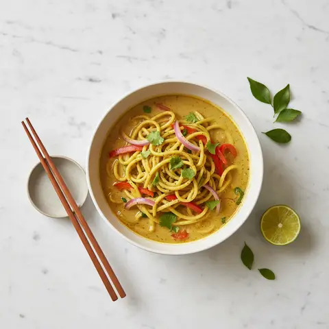 Curry-Nudeln mit Gemüse