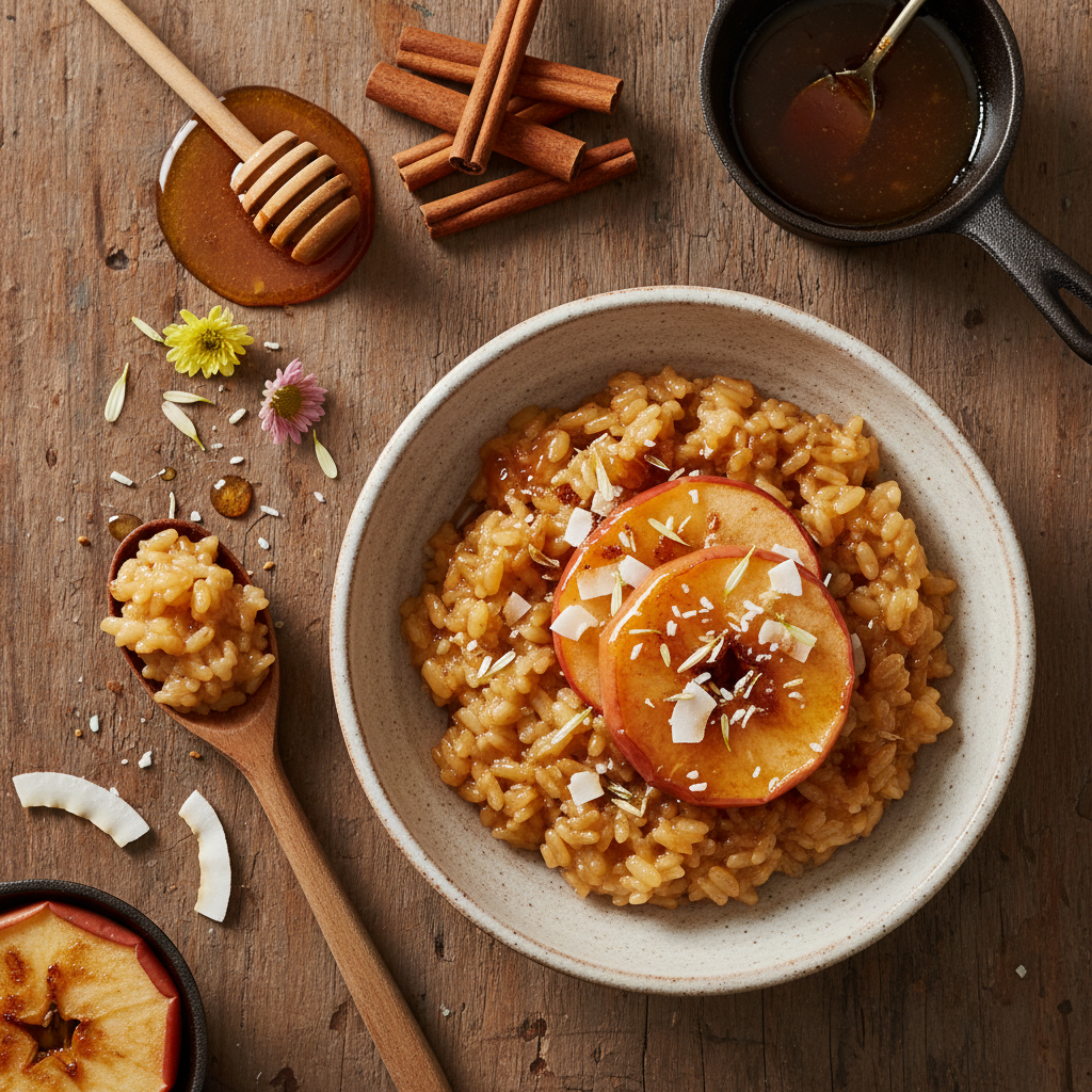 Riz Sucré aux Pommes et Miel (Asiatique Revisité)