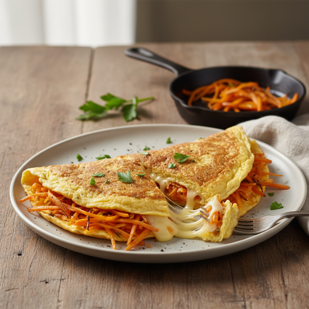Omelette aux Carottes et Fromage