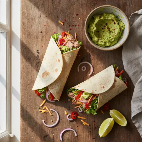 Wraps Mexicains au Thon et Guacamole