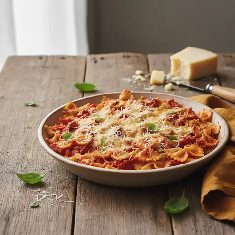 Farfalles mit Tomaten und Comté