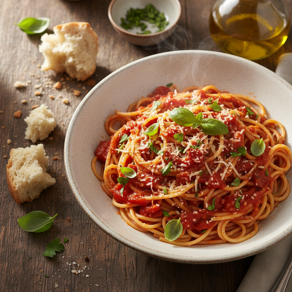 Spaghetti à la Tomate et Herbes