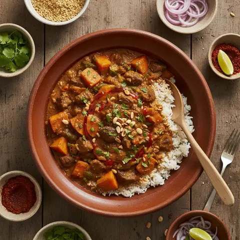 Mafé with Beef and Sweet Potato