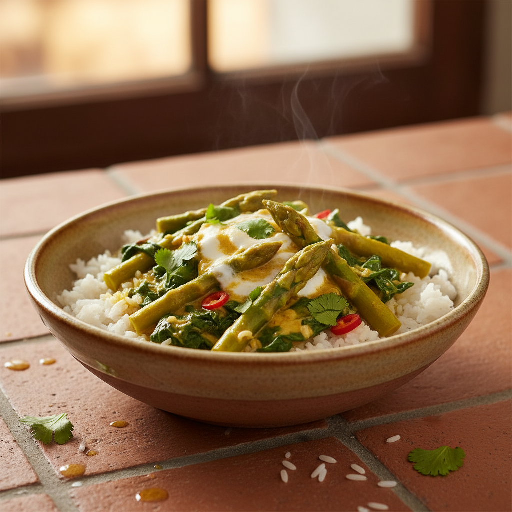 Curry Asperges Épinards Coco