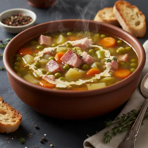 Simple Ham and Vegetable Soup