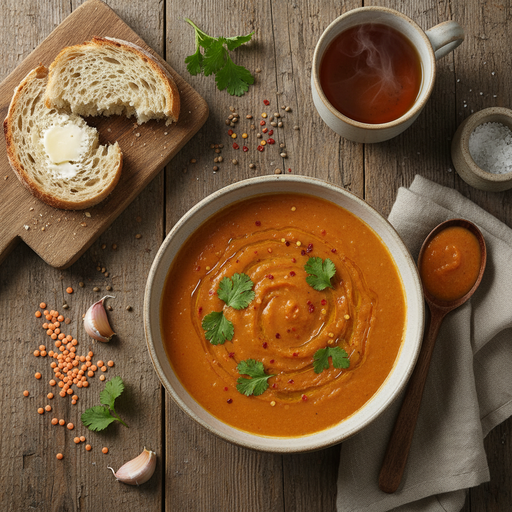 Soupe de Lentilles Corail Réconfortante