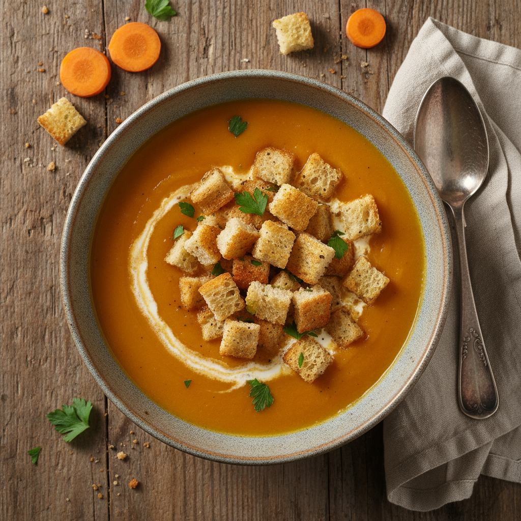 Soupe de Carotte et Pain Croustillant