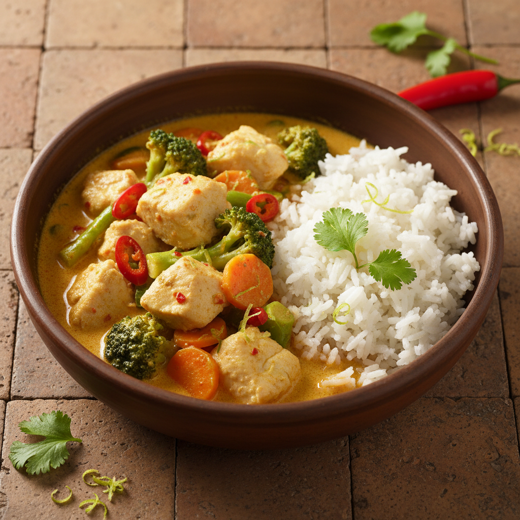 Curry de Poisson et Légumes (Style Thaï)