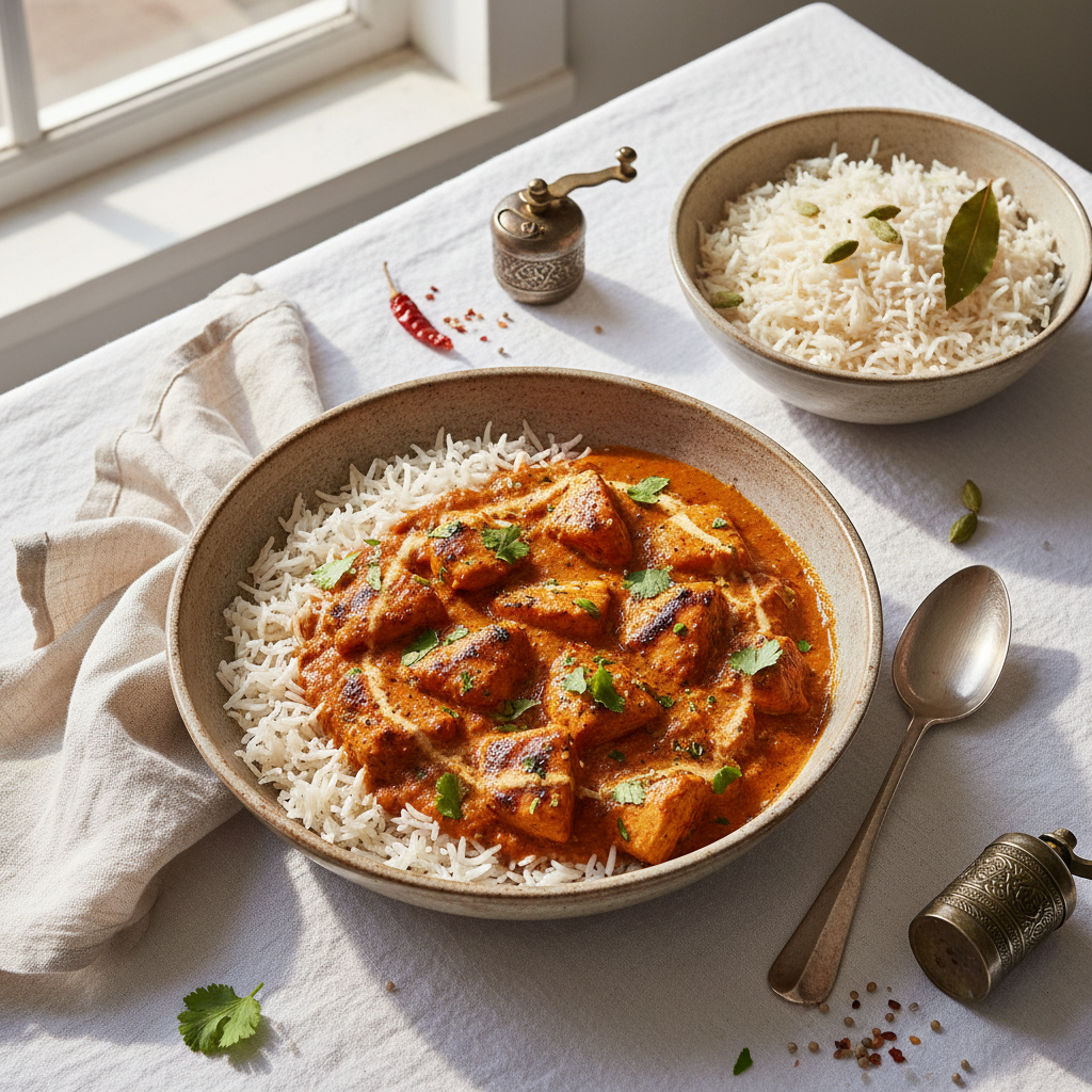 Poulet tikka masala et riz basmati