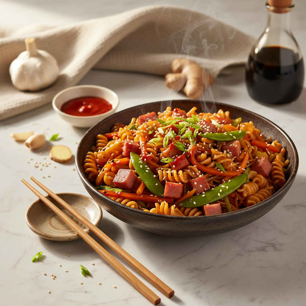 Pâtes sautées à l'asiatique