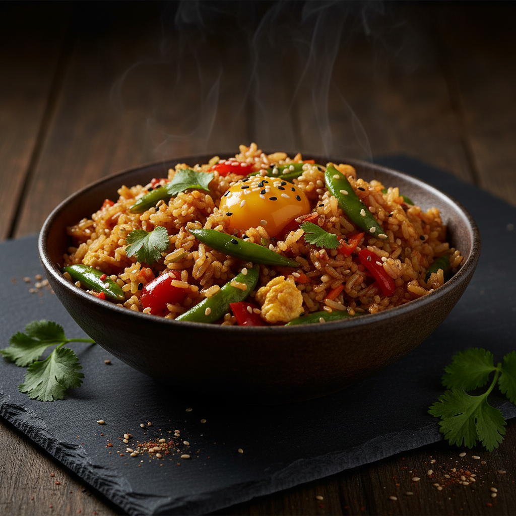 Riz Sauté aux Légumes et Œufs