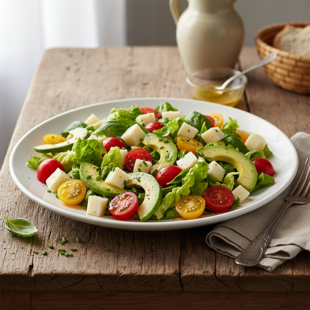 Salade Composée Avocat-Tomate-Comté