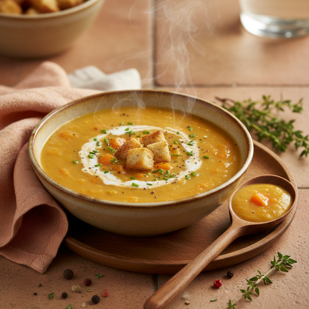 Soupe crémeuse carottes et pommes de terre