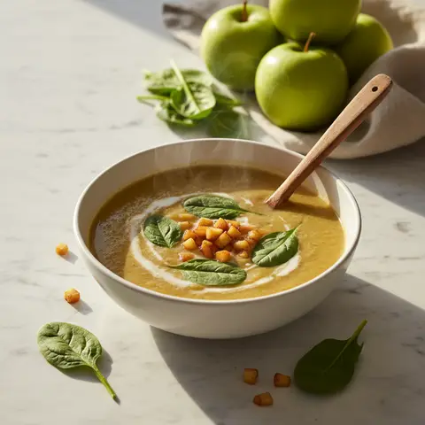 Spinat-Apfel-Suppe