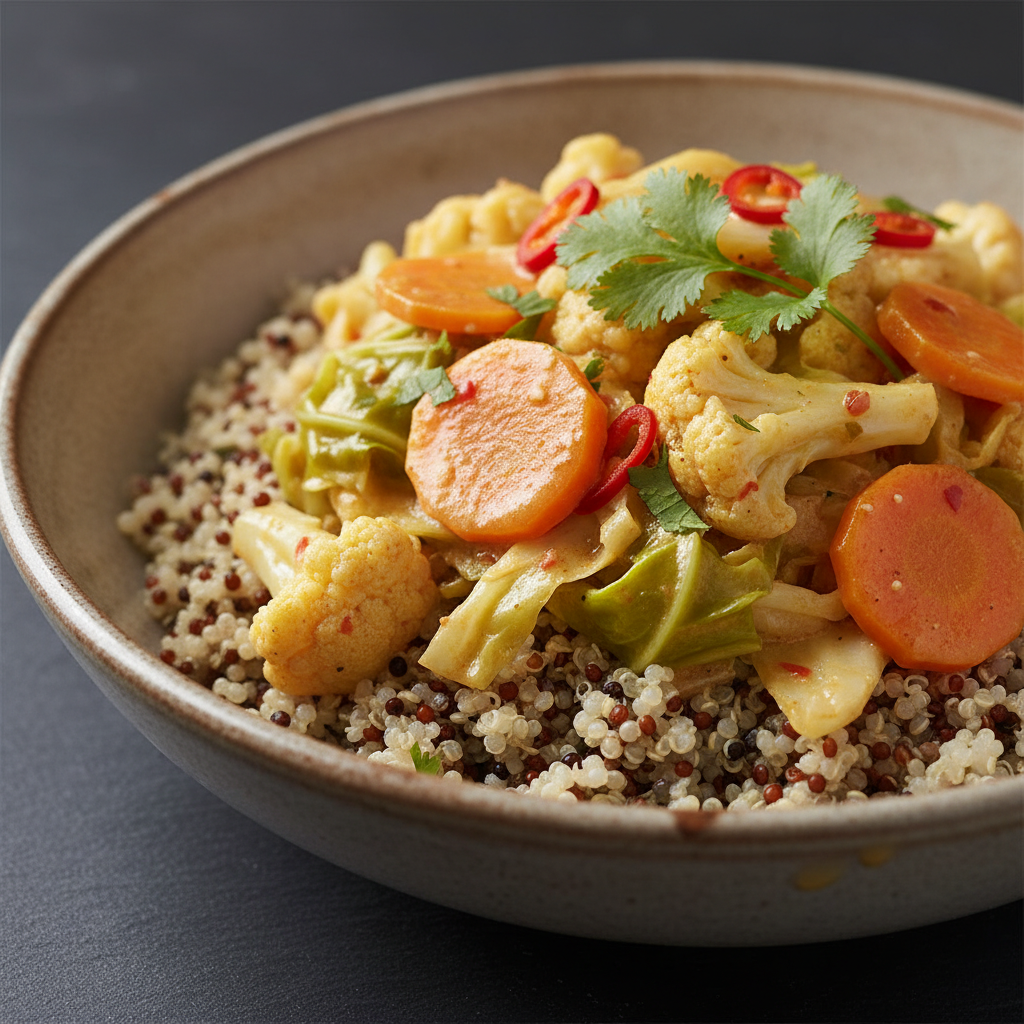 Curry Asiatique de Légumes et Chou
