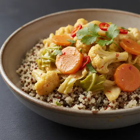 Asian vegetable and cabbage curry