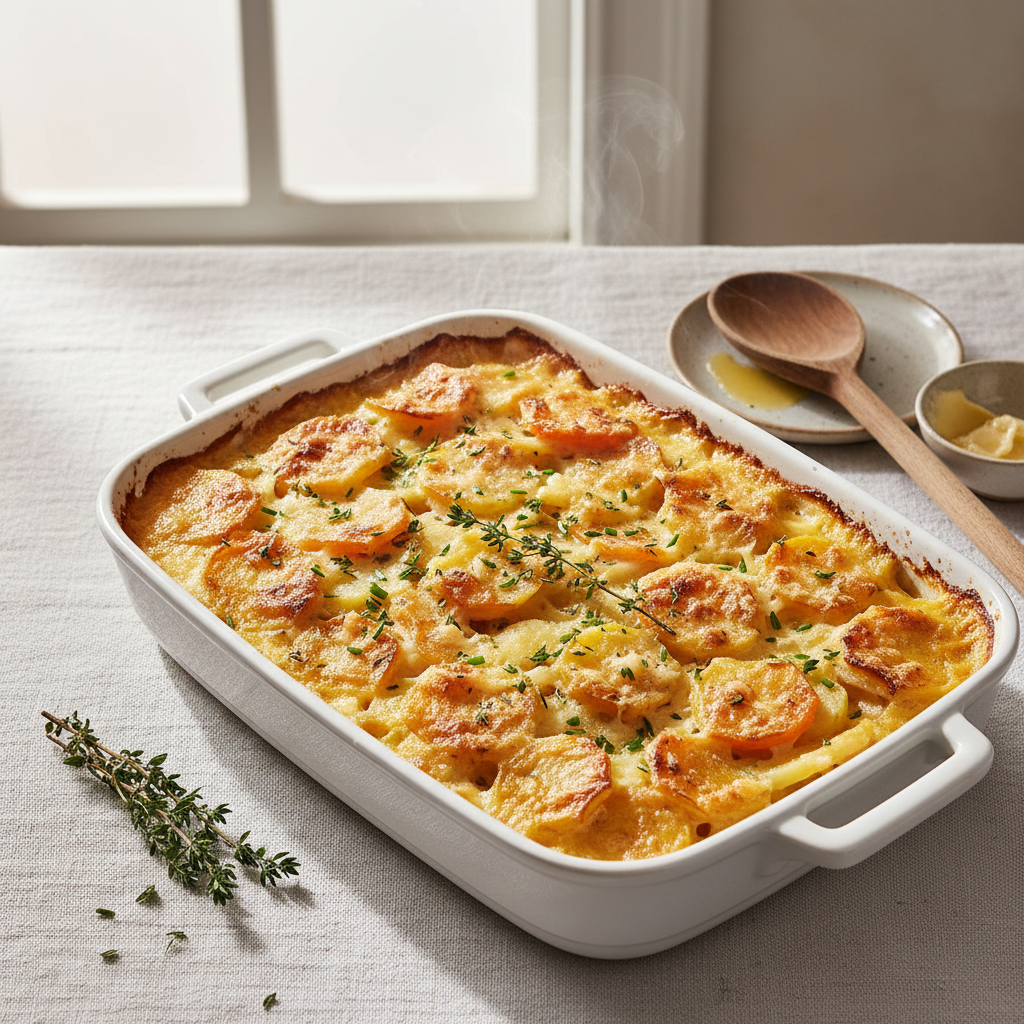Gratin de Pommes de Terre et Carottes