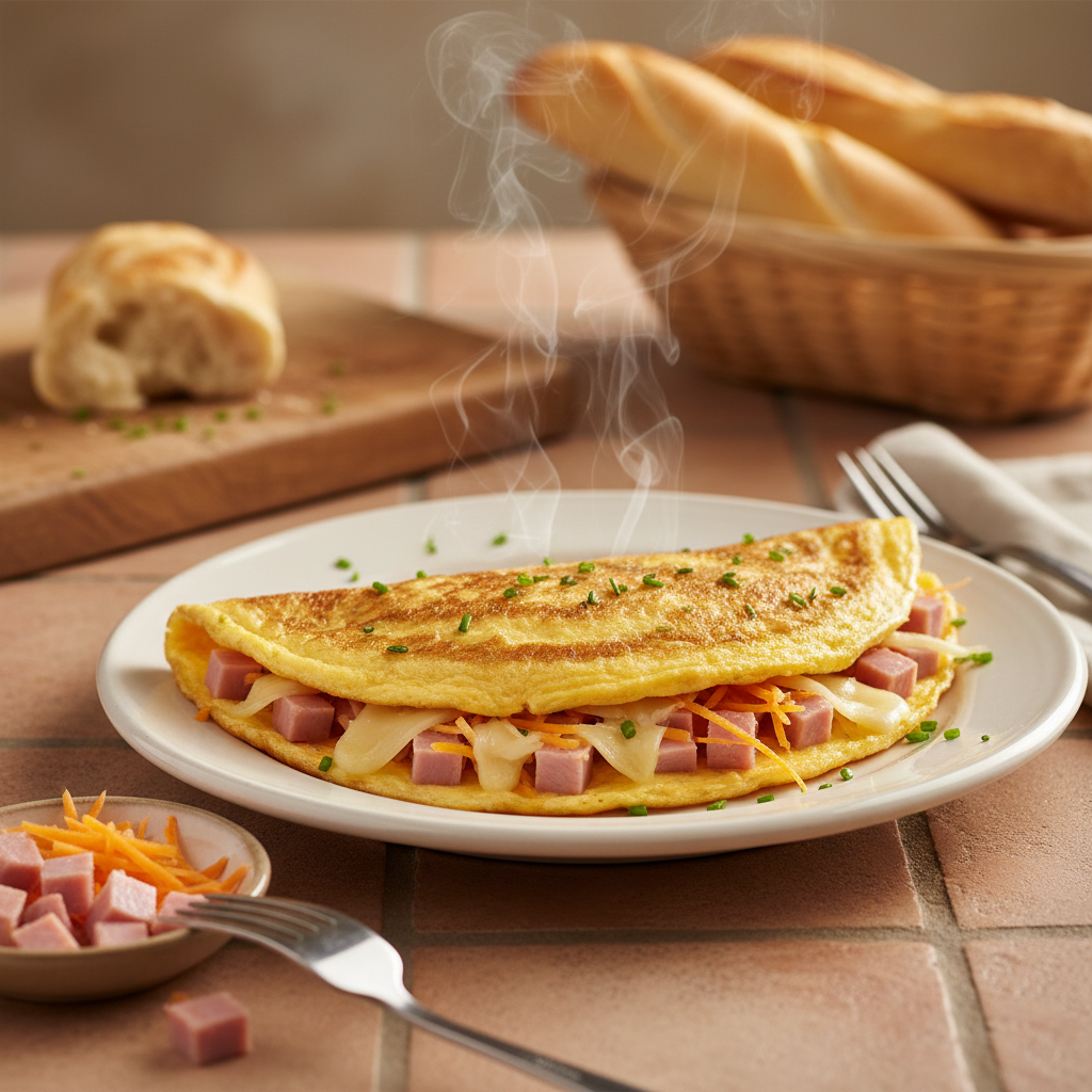 Omelette Jambon-Fromage aux Carottes